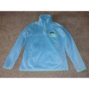 Baby blue patagonia retool fleece pullover